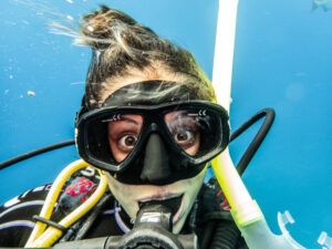 Happy scuba diver