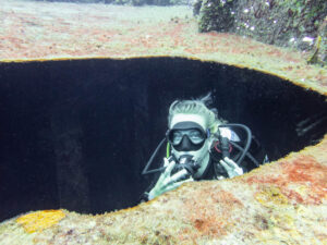 diver on a wreck
